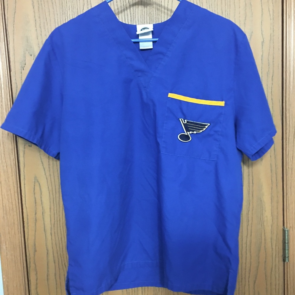 Stl Blues Scrub Top
